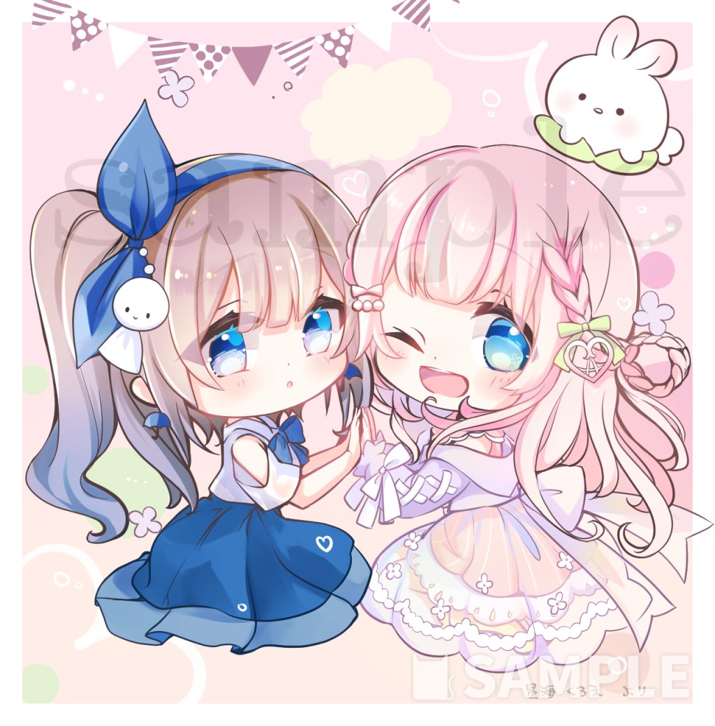 テレビアニメのキャラクターのようなタッチ ミニキャラ（ちびキャラ、Sdキャラ）イラスト L81 | イラスト工房 かわいいミニキャラを描きます - イラスト制作依頼はタノムノ