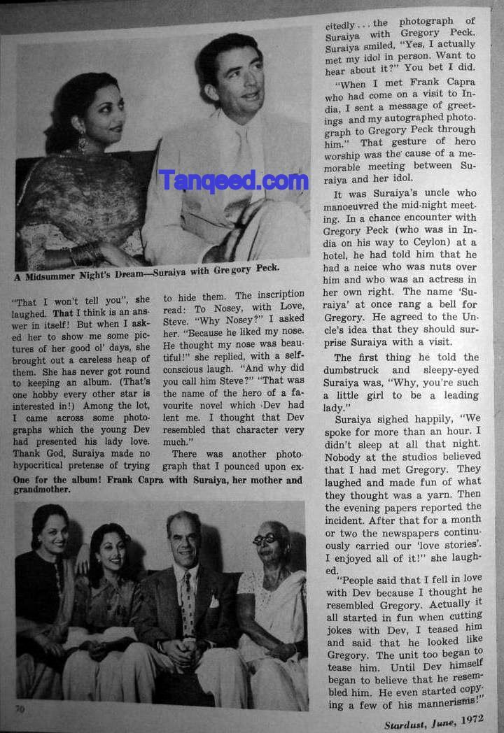Blast from the Past Suraiya’s Interview about Dev Anand Tanqeed