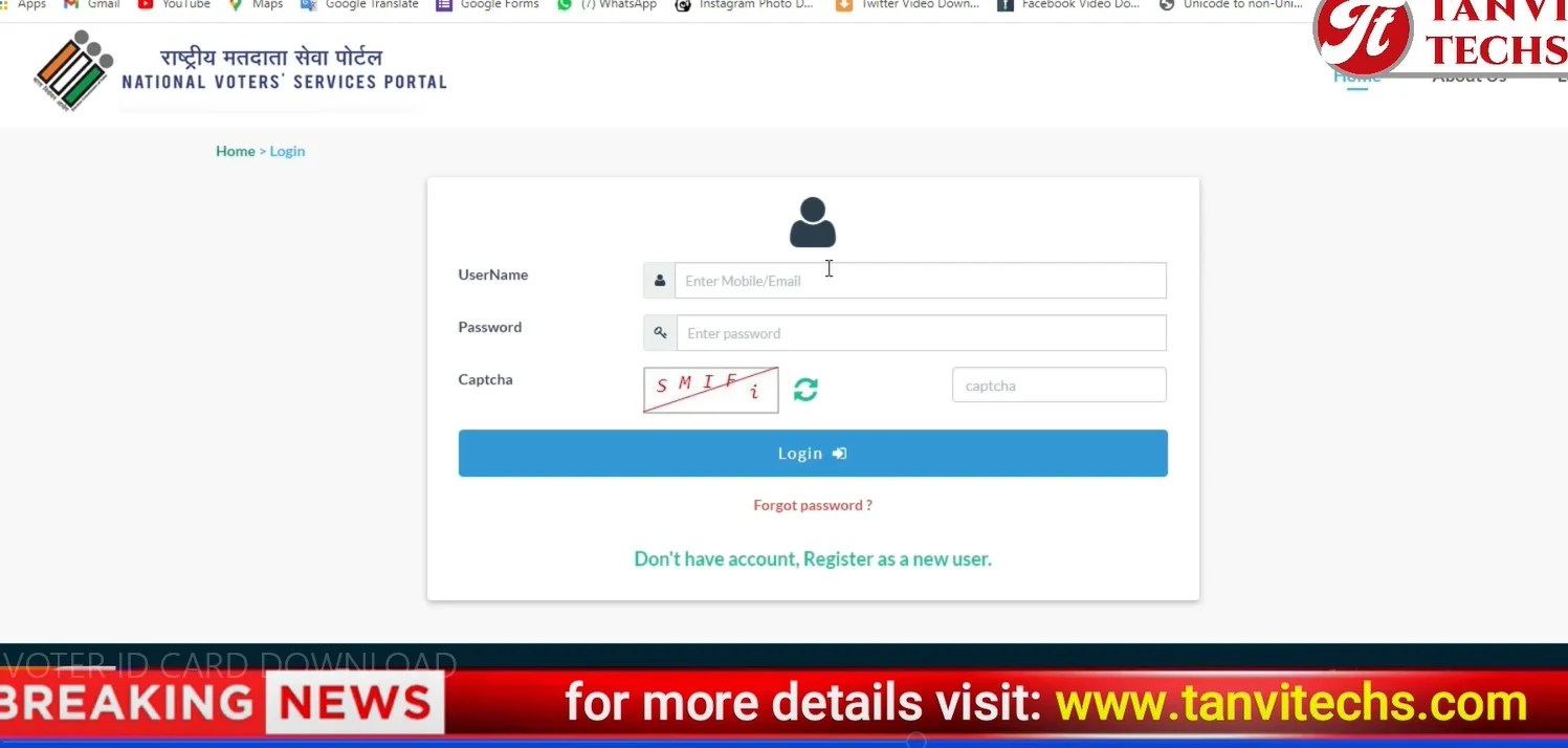 NEW VOTER ID CARD DOWNLOAD IN ONLINE 2021 Tanvi Techs