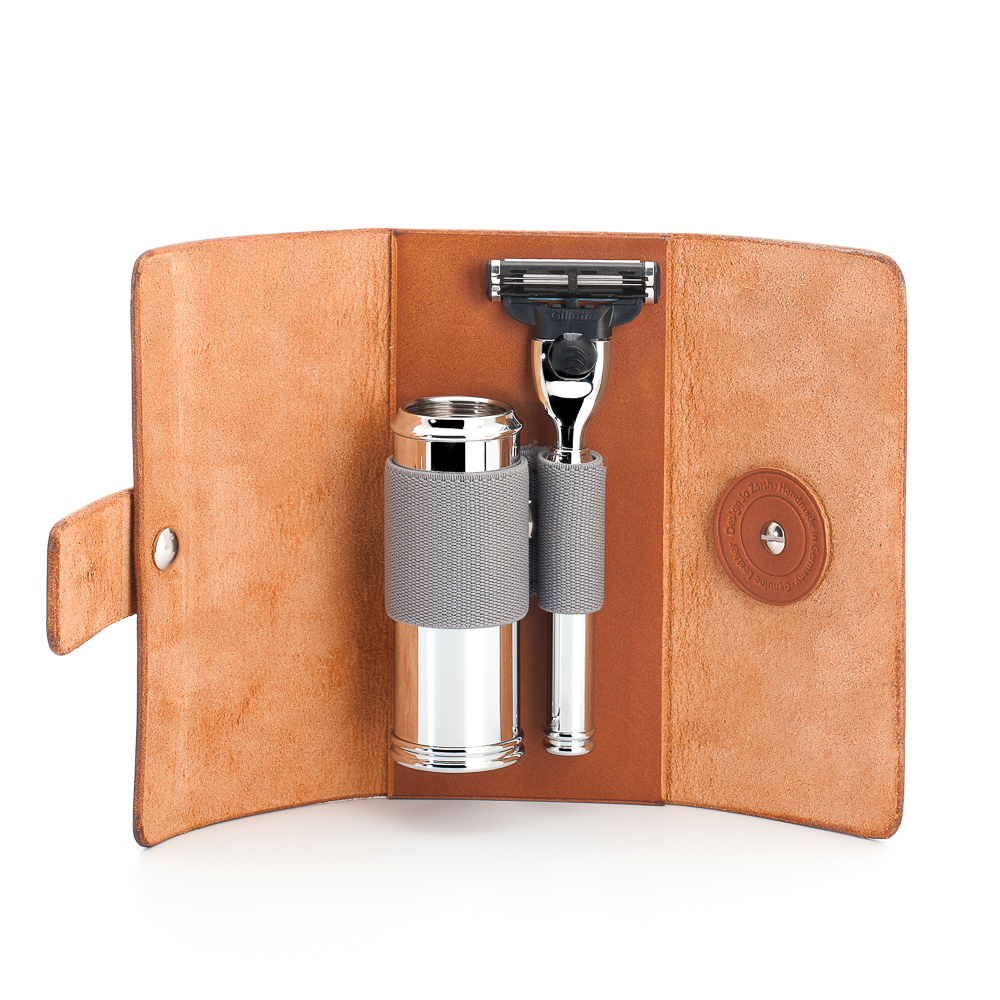 Mühle TRAVEL Shaving set (leather bag) available on Taobé