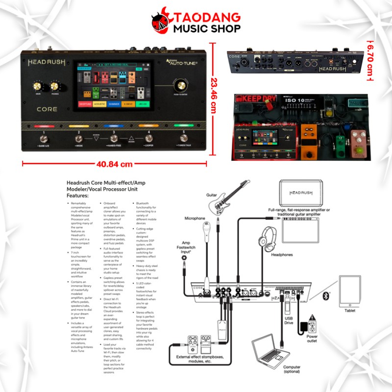 มัลติเอฟเฟค Headrush Core - เต่าแดง