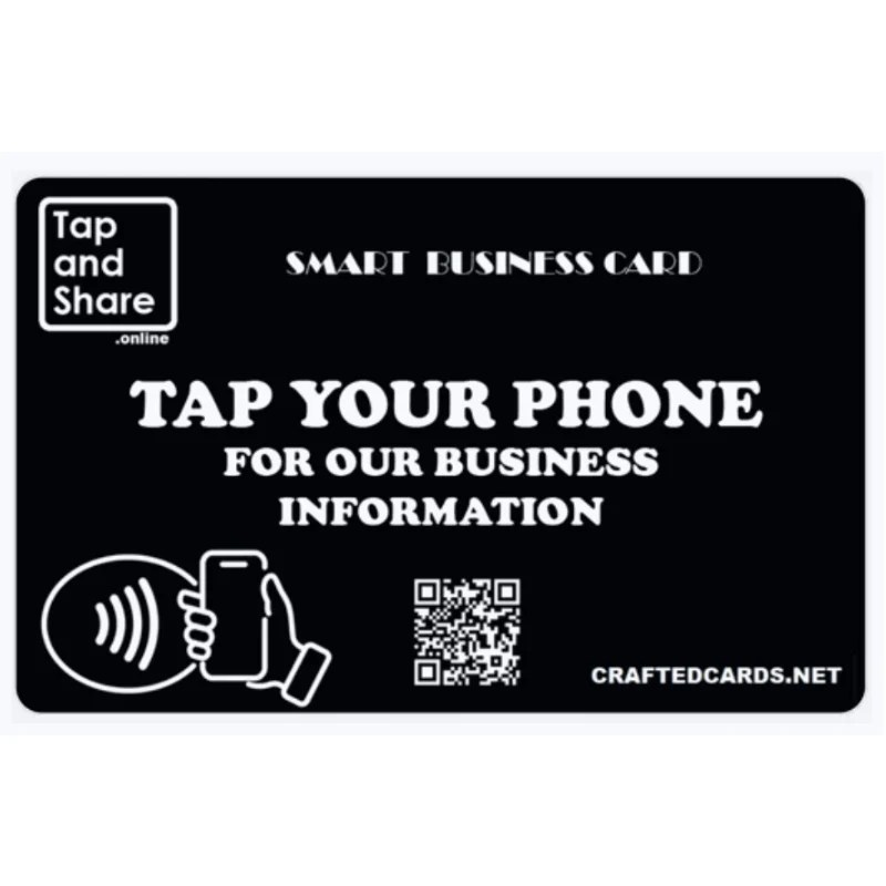 Smart Counter NFC Next Generation Business Card Black (Without Stand Tap and Share
