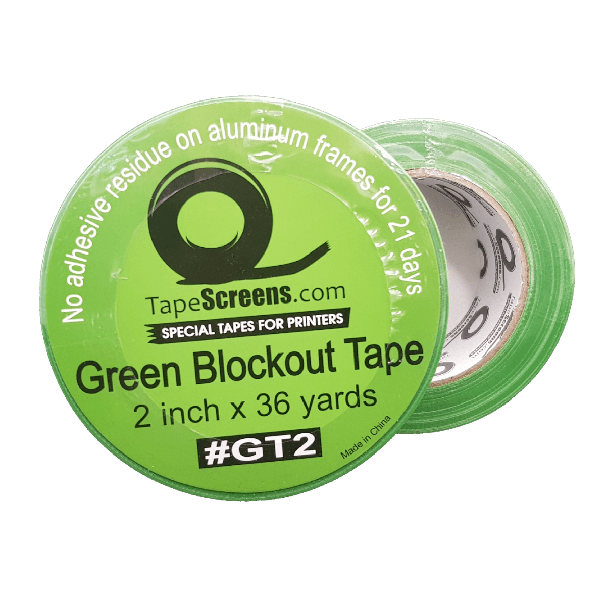 Green Blockout Tape 2 Inch x 36 Yard Single Roll Tape Screens