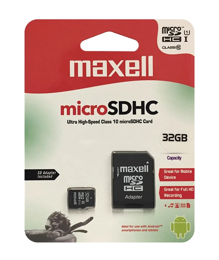 micro SD Card 32GB Class 10 SDHC with Adaptor