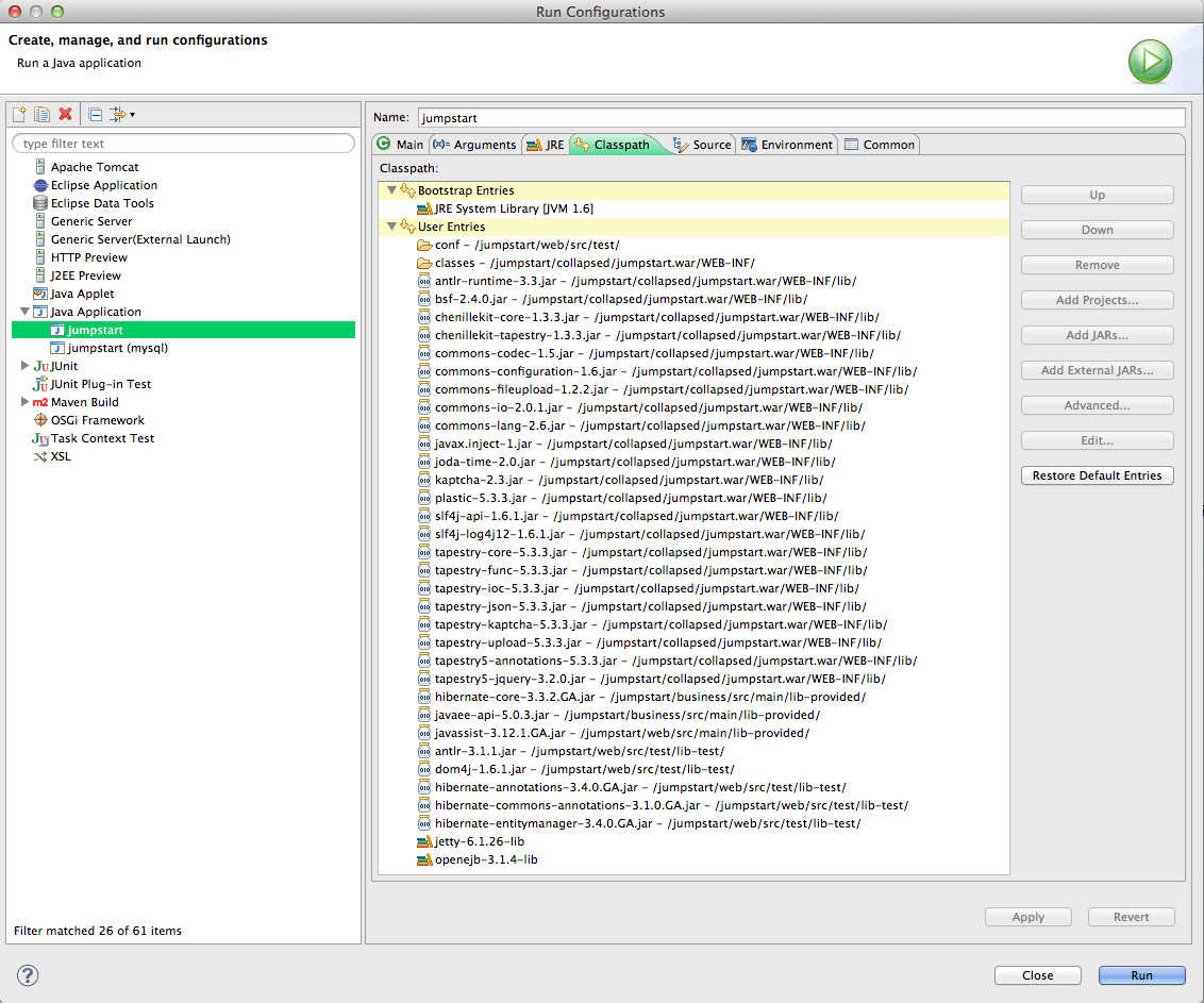 Tapestry JumpStart Installation