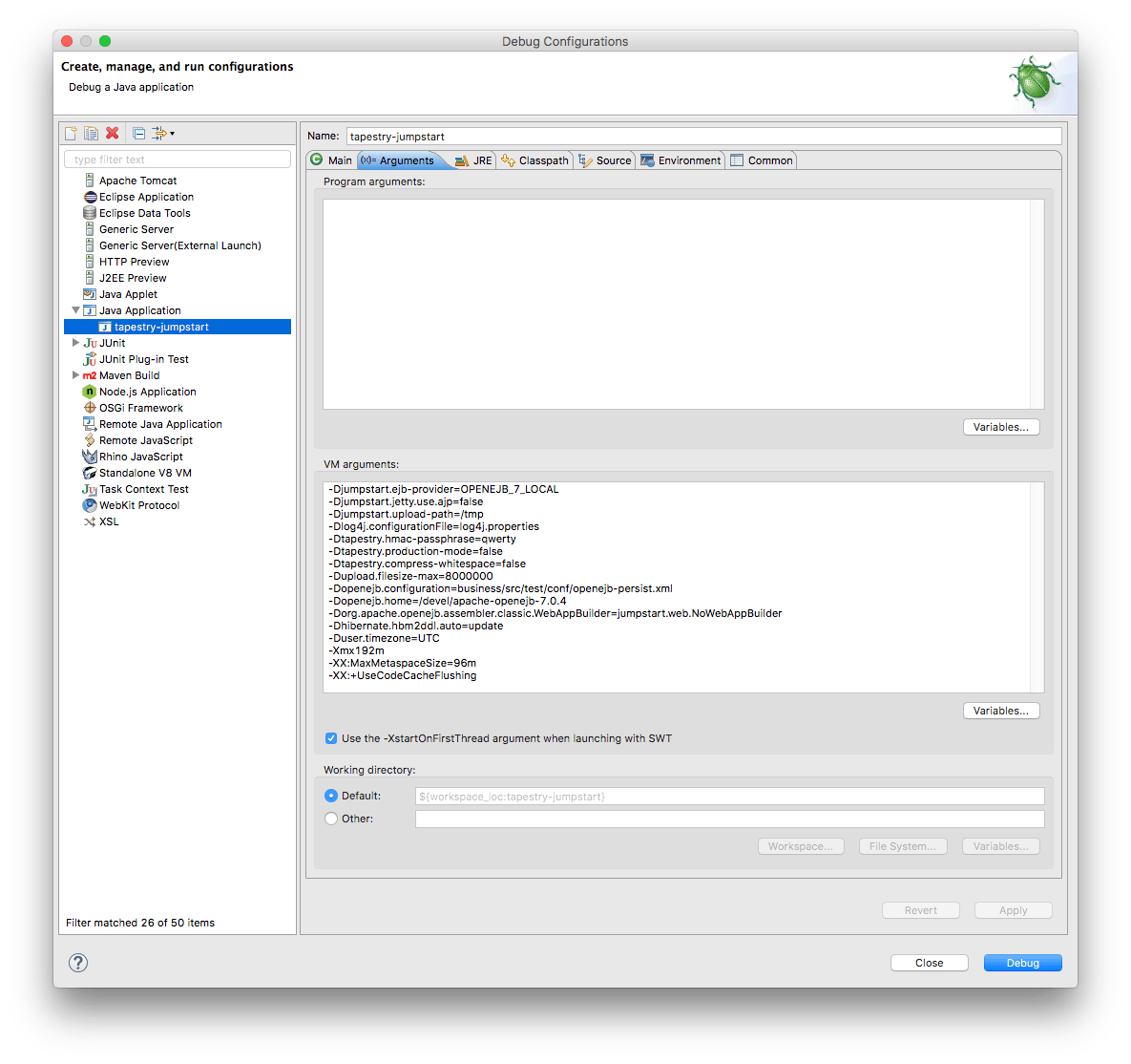 Tapestry JumpStart Installation