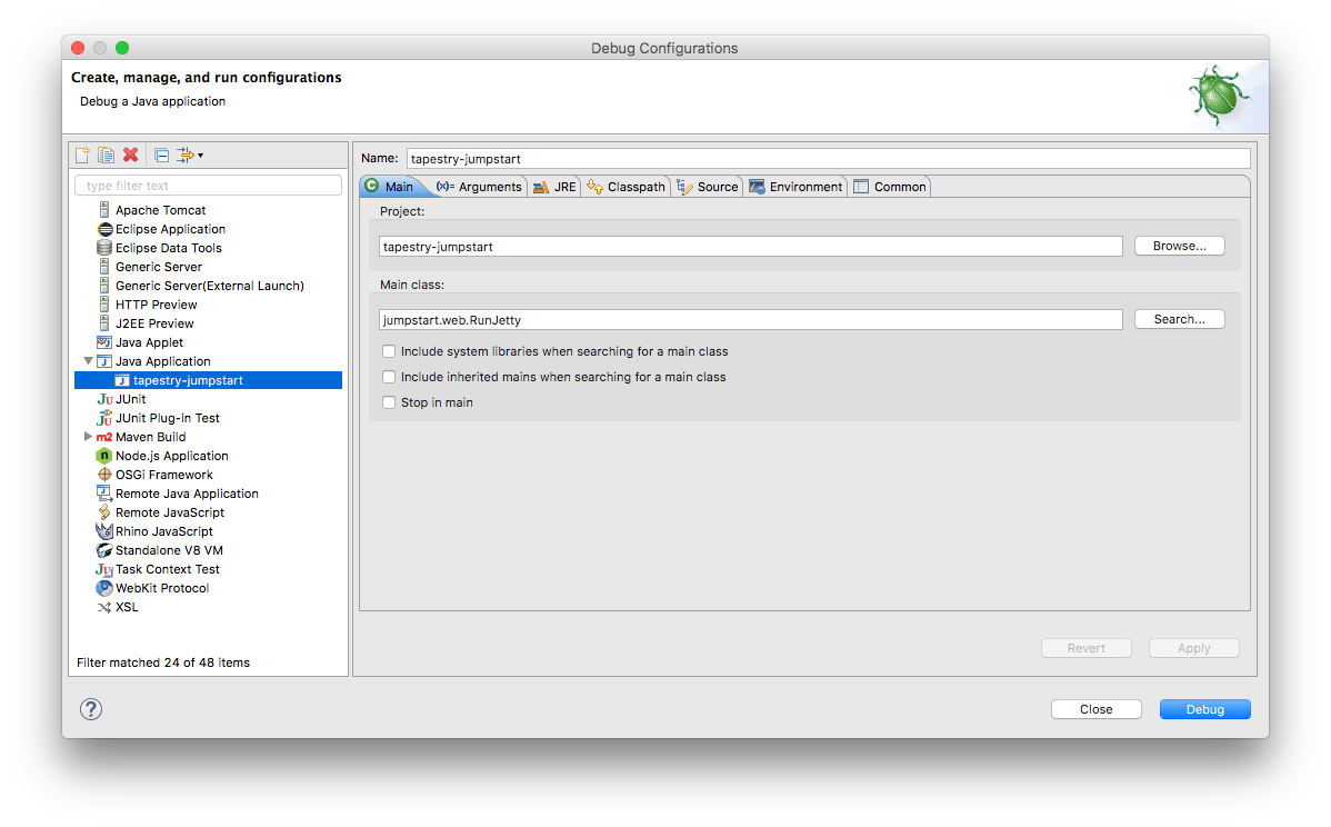 Tapestry JumpStart Installation
