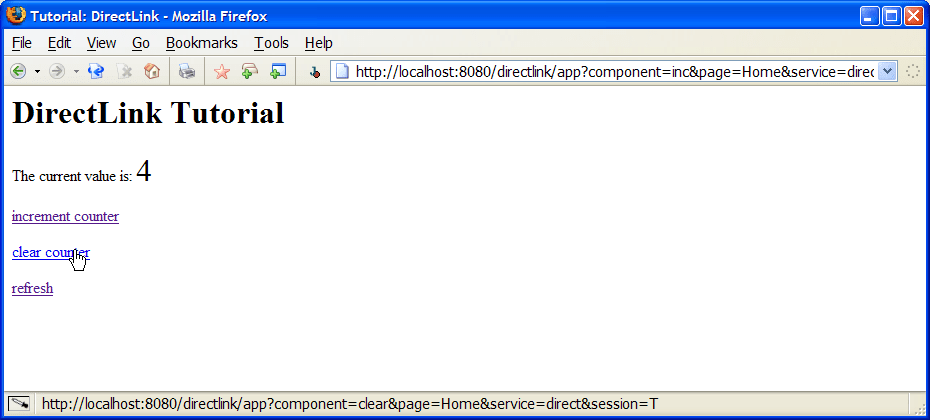 Tapestry QuickStart DirectLink