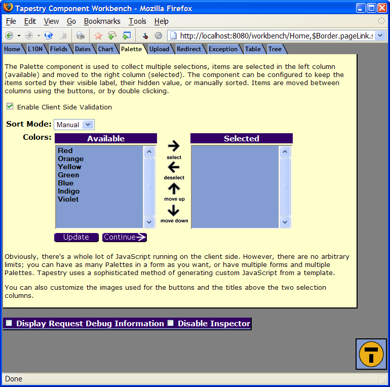 Tapestry Tapestry Examples