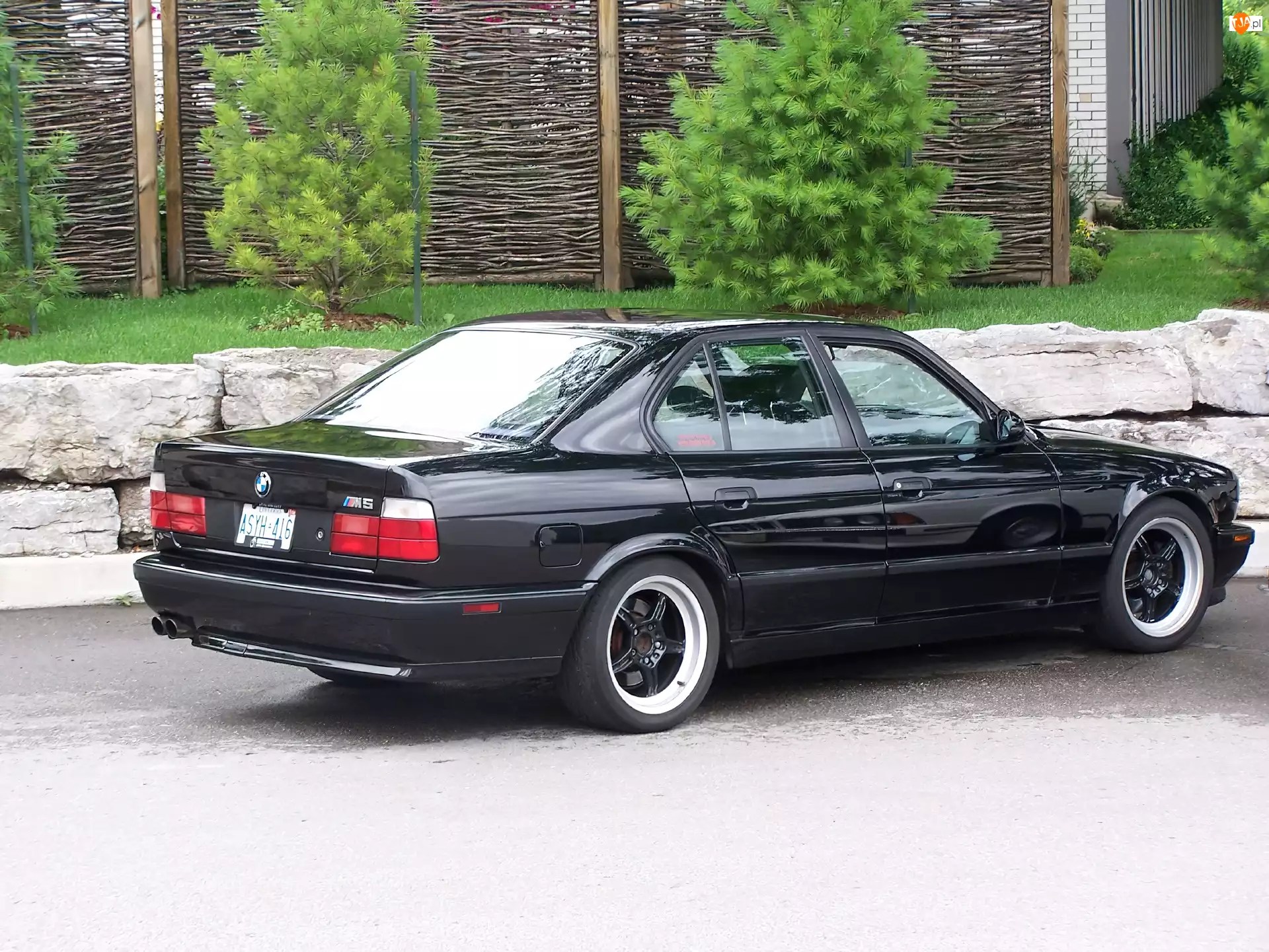 BMW 5, alufelgi, E34, czarna