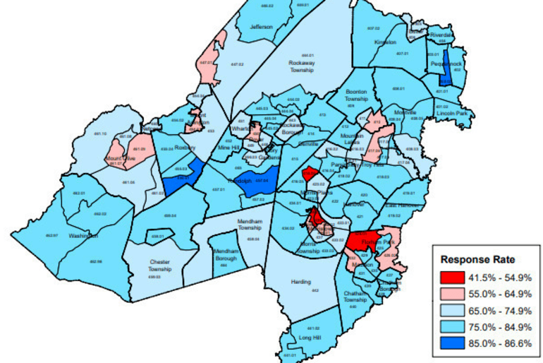 Parsippany Zip Code Map ParsippanyTroy Hills is a Census Laggard, say County Officials TAPinto