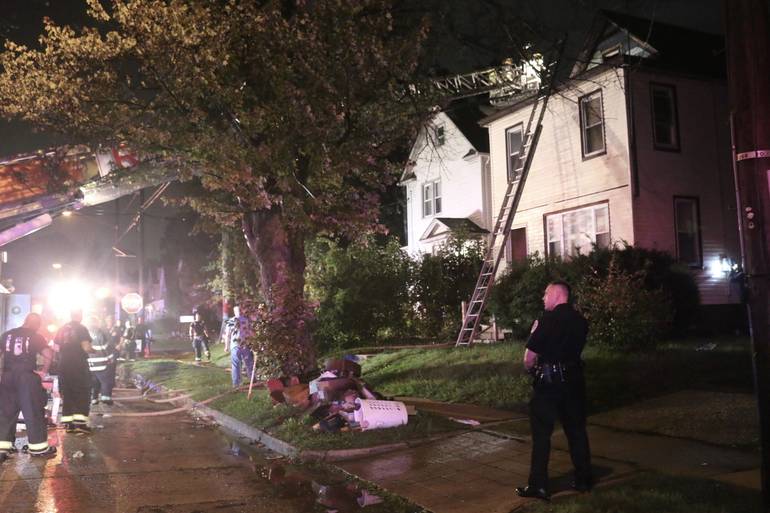 After Assisting at Linden Fire, Roselle Firefighters Roll Up On House