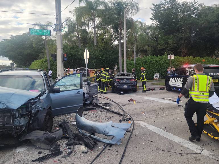 Four Injured In ThreeCar Crash On Saturday In Coral Springs TAPinto