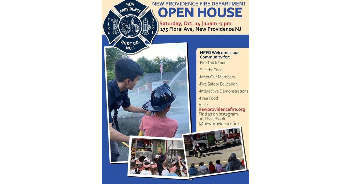 New Providence Fire Department to Host Open House for Fire Prevention Week New Providence, NJ