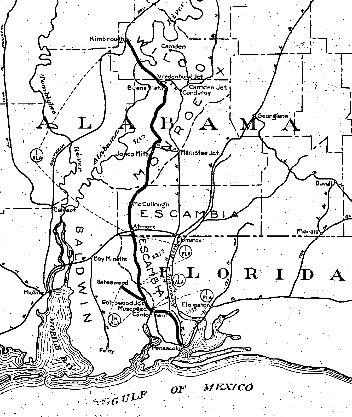 Map Of Florida And Alabama Gulf Coast Map