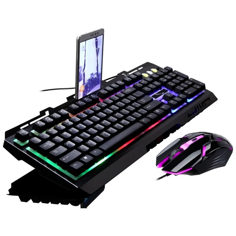 Usb Wired Gaming Keyboard And Mouse Set Rgb Backlight Keyboard Mouse Combo For Pc Computer Mobile Keyboard Gamer White Keypad – Tappi.com