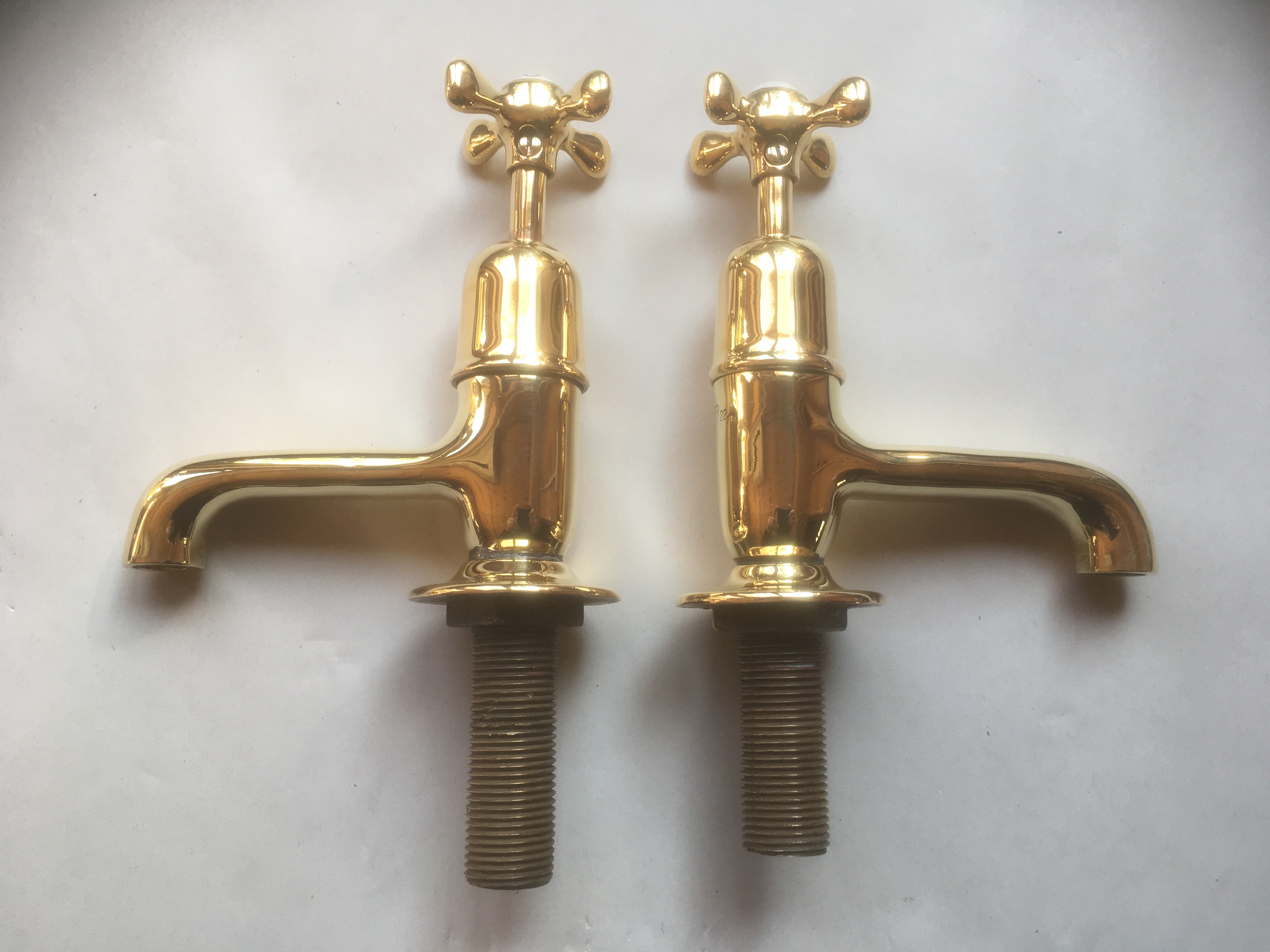 Polished brass basin taps 3.5″ FOR SALE