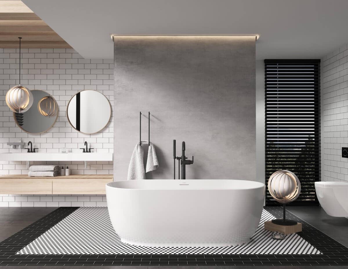 Mirolin Nuan™ acrylic freestanding bathtub 59″