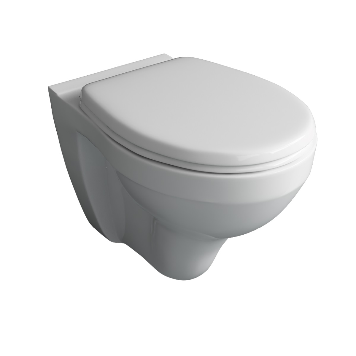 Washdown WC, wall hung + Toilet seat & cover with adjustable softclose