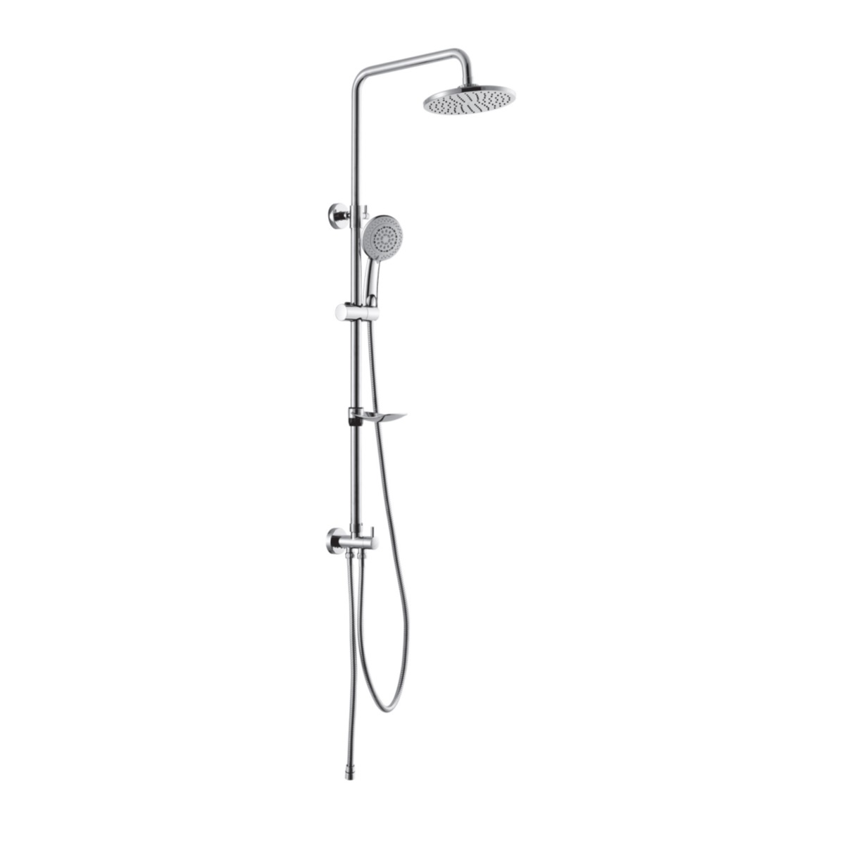 Shower Tower Set consisting of extendable shower column with diverter