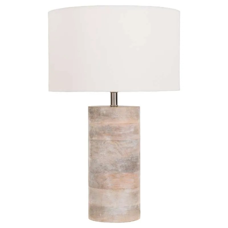 Arbor Bleached Wood Table Lamp Tara Laurent Home