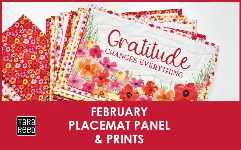 Make Floral Placemats with inspirational quotes for Spring