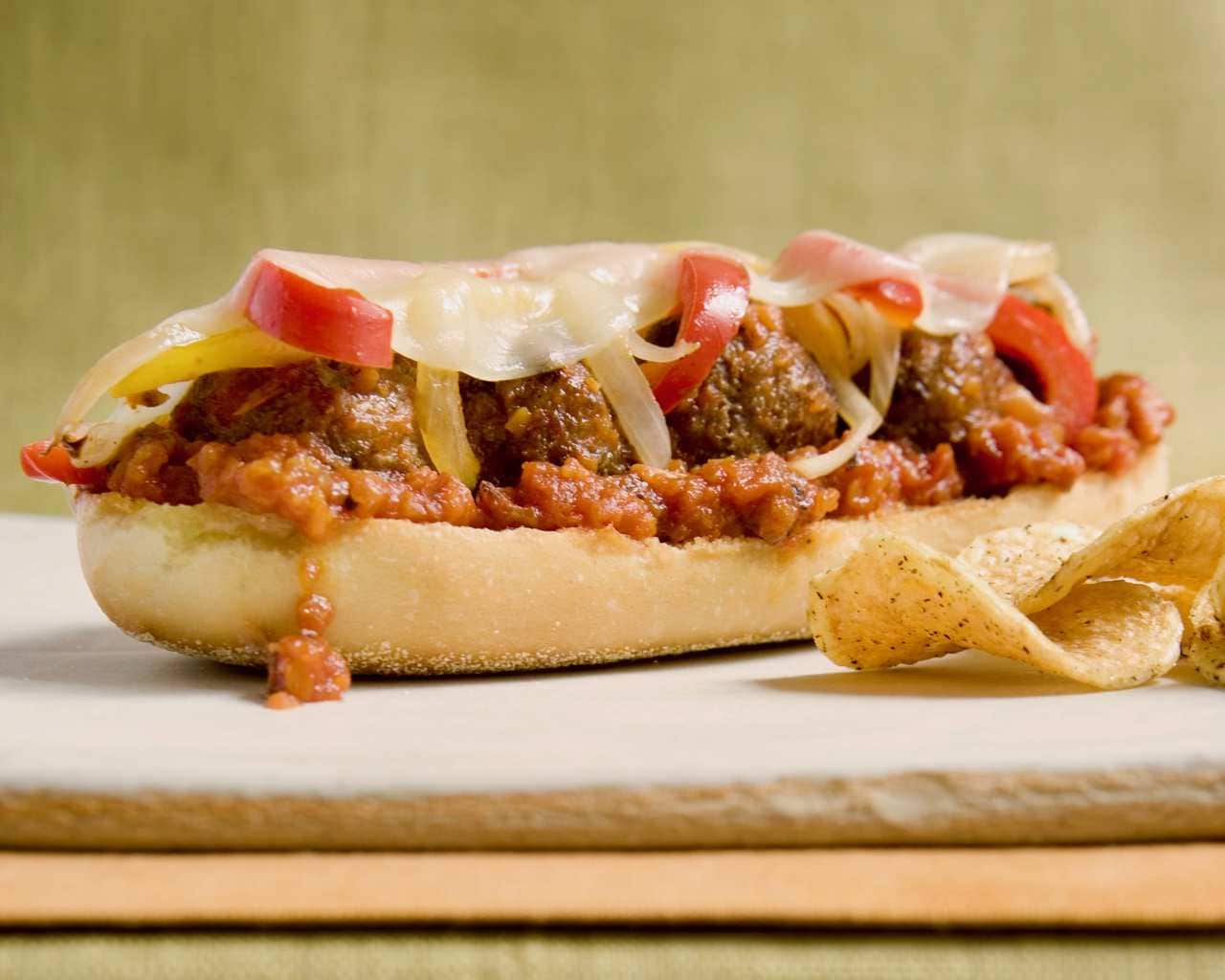 OpenFaced Meatball Sub Tara Teaspoon
