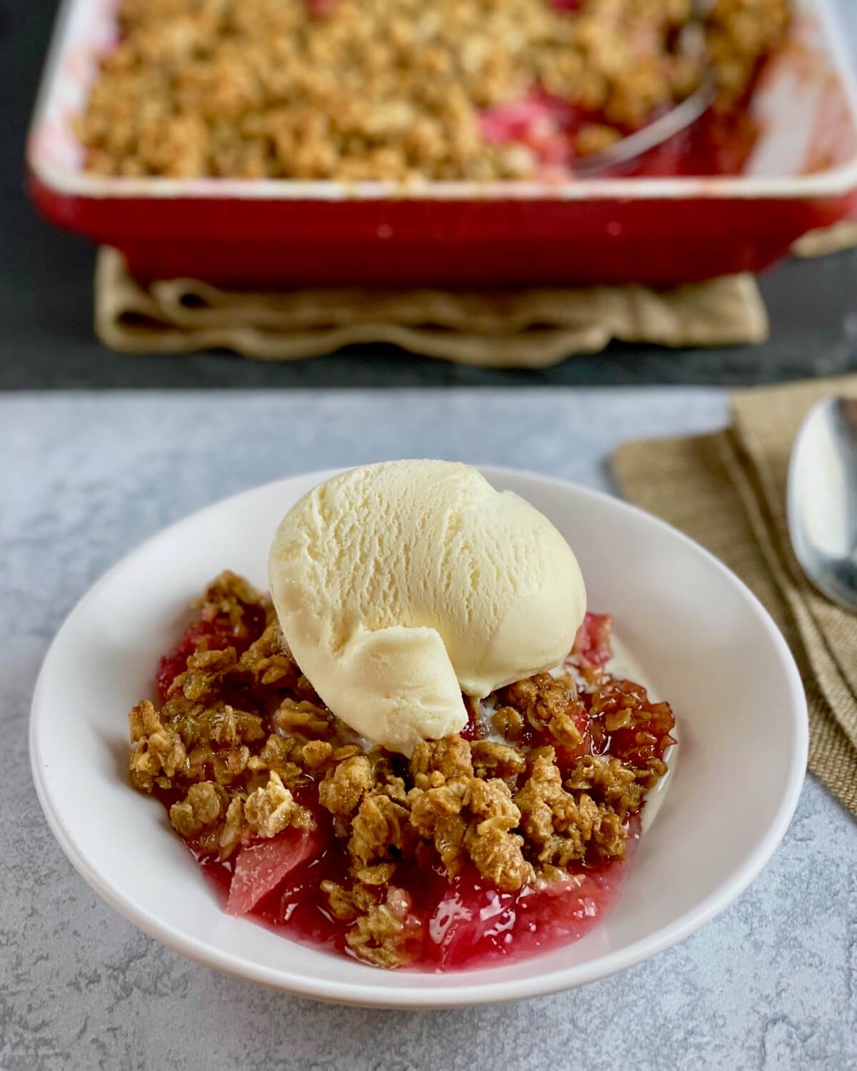 Classic Rhubarb Crisp Rhubarb Only! With Sweet Oats Tara Teaspoon