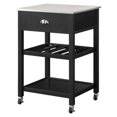 Stainless Steel Top Kitchen Cart Threshold