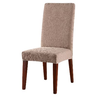 Stretch Jacquard Damask Short Dining Room Chair Cover Sure Fit eBay