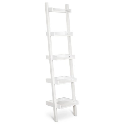 Lowry Narrow Leaning Bookcase White eBay