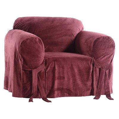 Microfiber Velvet Slipcover Chair eBay
