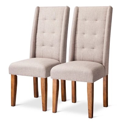 Charlie Pin Tuck Dining Chair (Set of 2) eBay