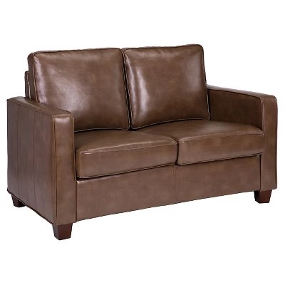 Square Arm Bonded Leather Loveseat Threshold™ eBay