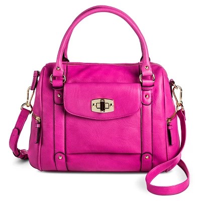 Women's Satchel Faux Leather Handbag with Removable Crossbody Strap