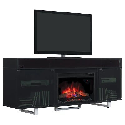Enterprise TV Stand with Speakers and Electric Fireplace 72