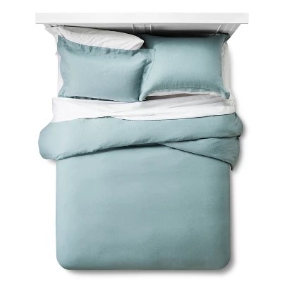 Linen Duvet Cover & Sham Set King Gray Fieldcrest™ eBay