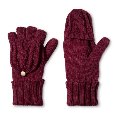 Women's Cable Knit FlipTop Mittens Merona