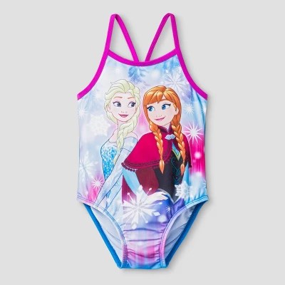 Toddler Girls' Disney® Frozen One Piece Swimsuit Blue & Purple eBay