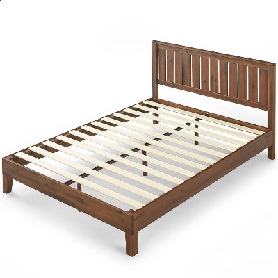 Vivek Deluxe Wood Platform Bed With Headboard Zinus Target