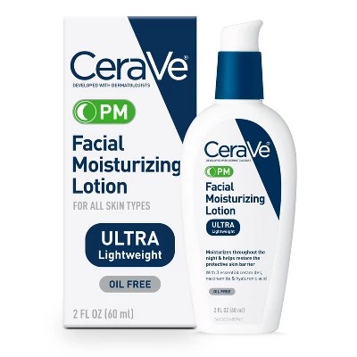 Cerave Face Moisturizer, Pm Facial Moisturizing Lotion, Night Cream For Normal To Oily Skin : Target