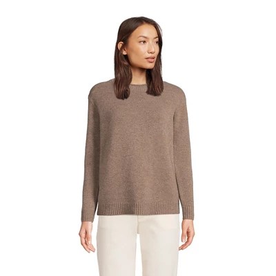 Lands' End Women's Cashmere Easy Fit Crew Neck Sweater Target