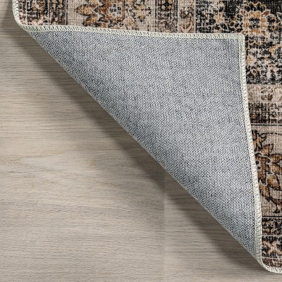 Lauren Liess X Rugsusa Rosewood Vintage Machine Washable Area Rug, 8' X 10', Dark Brown Target