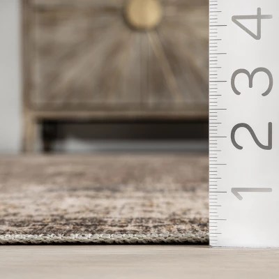 Lauren Liess X Rugsusa Rosewood Vintage Machine Washable Area Rug, 8' X 10', Dark Brown Target