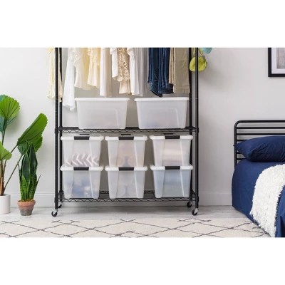 Iris 32qt Stack And Pull Clear Storage Bin With Lid Natural Target