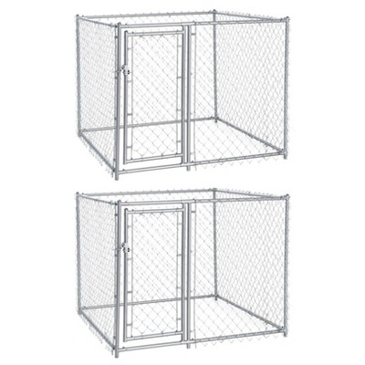 Lucky Dog 10 X 10 Foot Heavy Duty Outdoor Chain Link Dog Kennel W/ Door