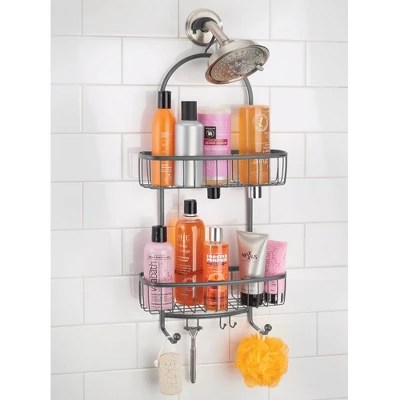 Mdesign Large Metal Bathroom Tub/shower Caddy, Hanging Storage