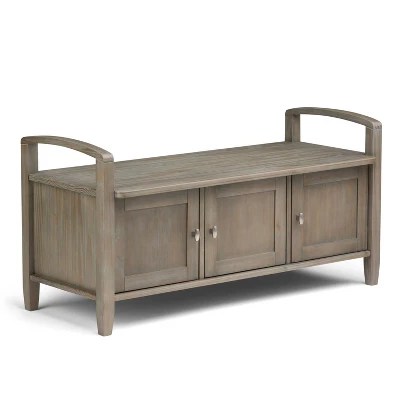44" Norfolk Solid Wood Entryway Storage Bench Wyndenhall Target