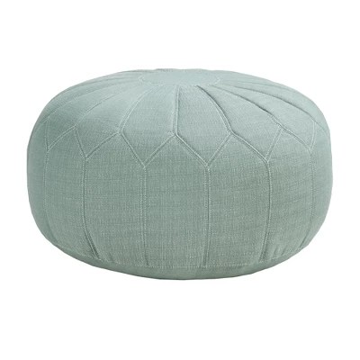 Avery Round Pouf Ottoman Seafoam Target