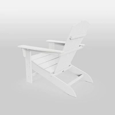 Shawboro Polywood Patio Adirondack Chair, Outdoor Furniture White
